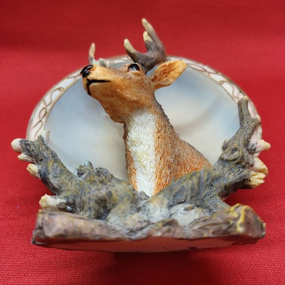 3D Deer Embedded Polystone Dome and Base Shelf Decor - Picture 5 of 12